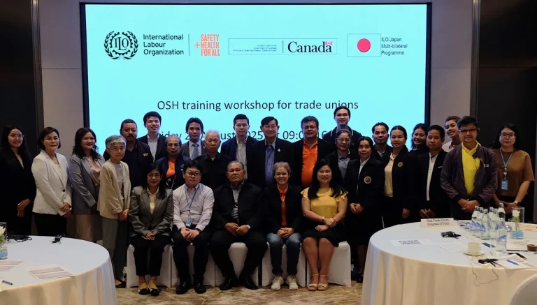 Trade unions take a significant step forward to realise a safe and healthy working environment in Thailand